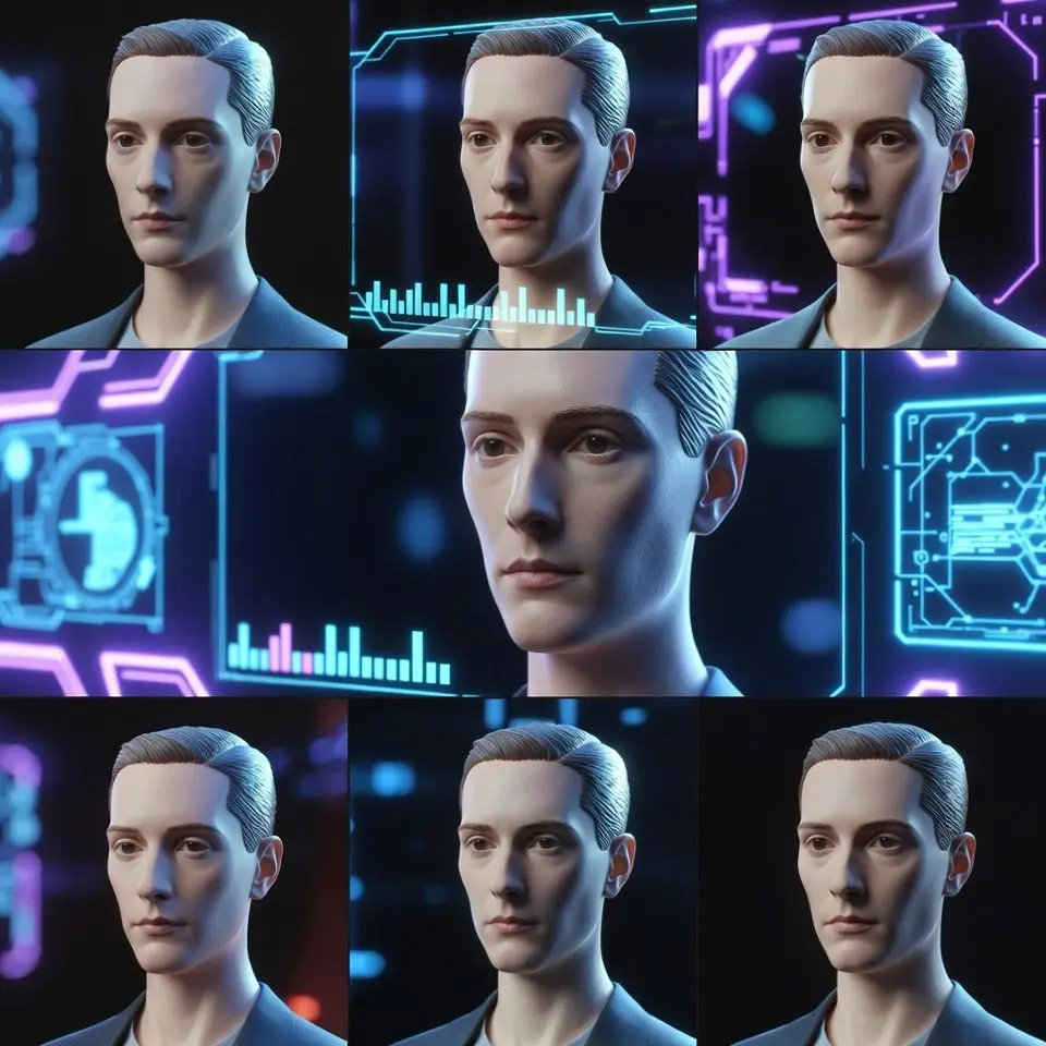 Ilustrasi karakter animasi konsisten yang diproduksi oleh AI untuk video pemasaran digital.